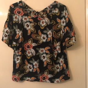 Loft navy patterned shirt.